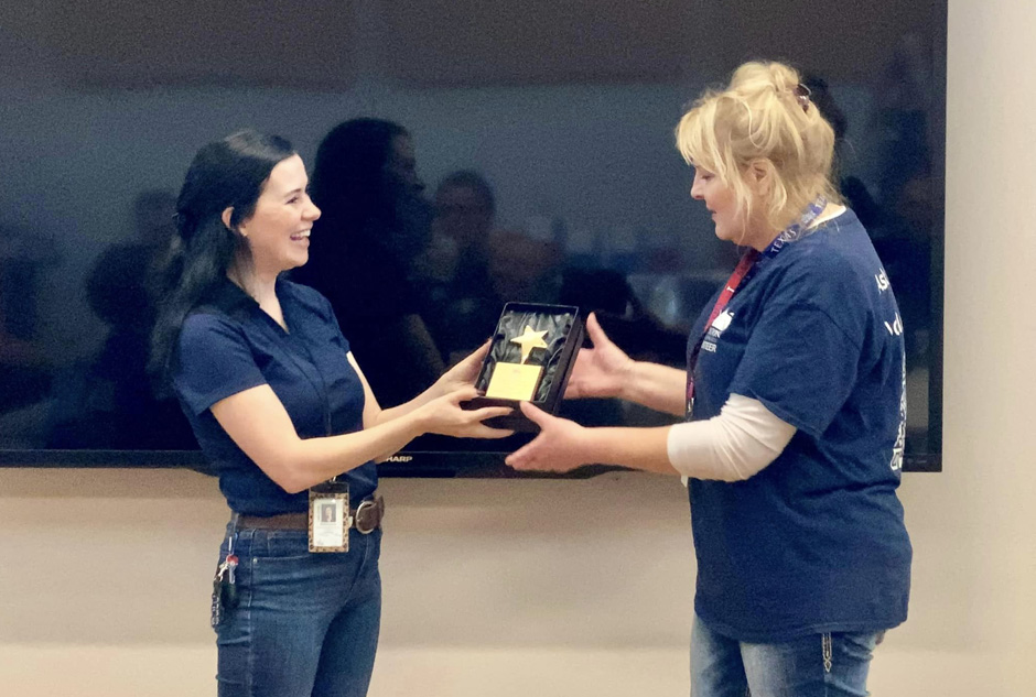 Bill McCart 2022 Volunteer of the Year Donna McPherson