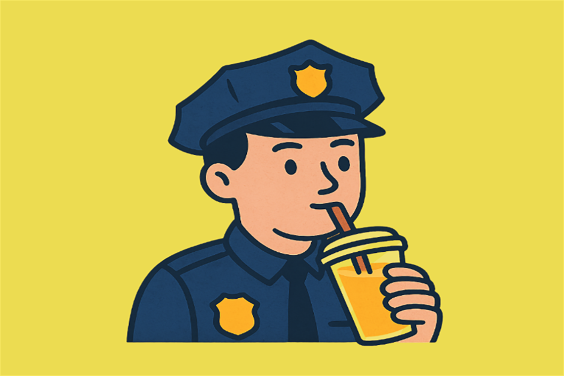 Smoothie with a Cop logo