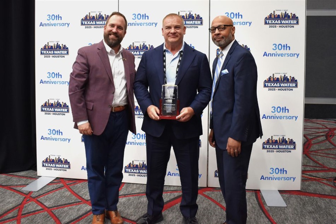 Robert Stanley, AWU Senior Engineer - Planning and Asset Management, received the honor March 20 at Texas Water 2025 in Houston.  Robert Stanley, AWU Senior Engineer - Planning and Asset Management, received the honor March 20 at Texas Water 2025 in Houston.