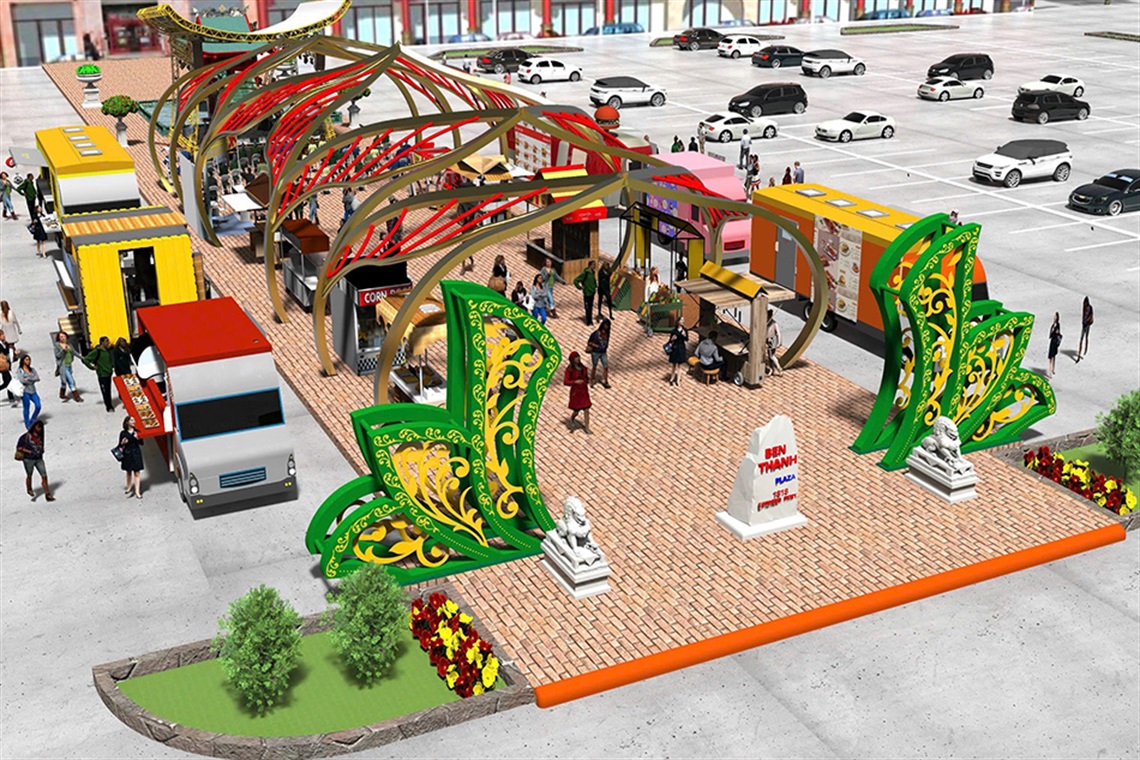 Future community gathering space at Ben Thanh Plaza