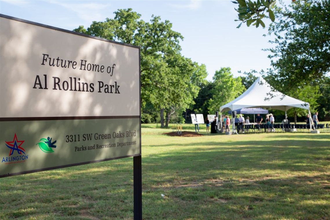 Al Rollins Park groundbreaking ceremony on June 28, 2025.