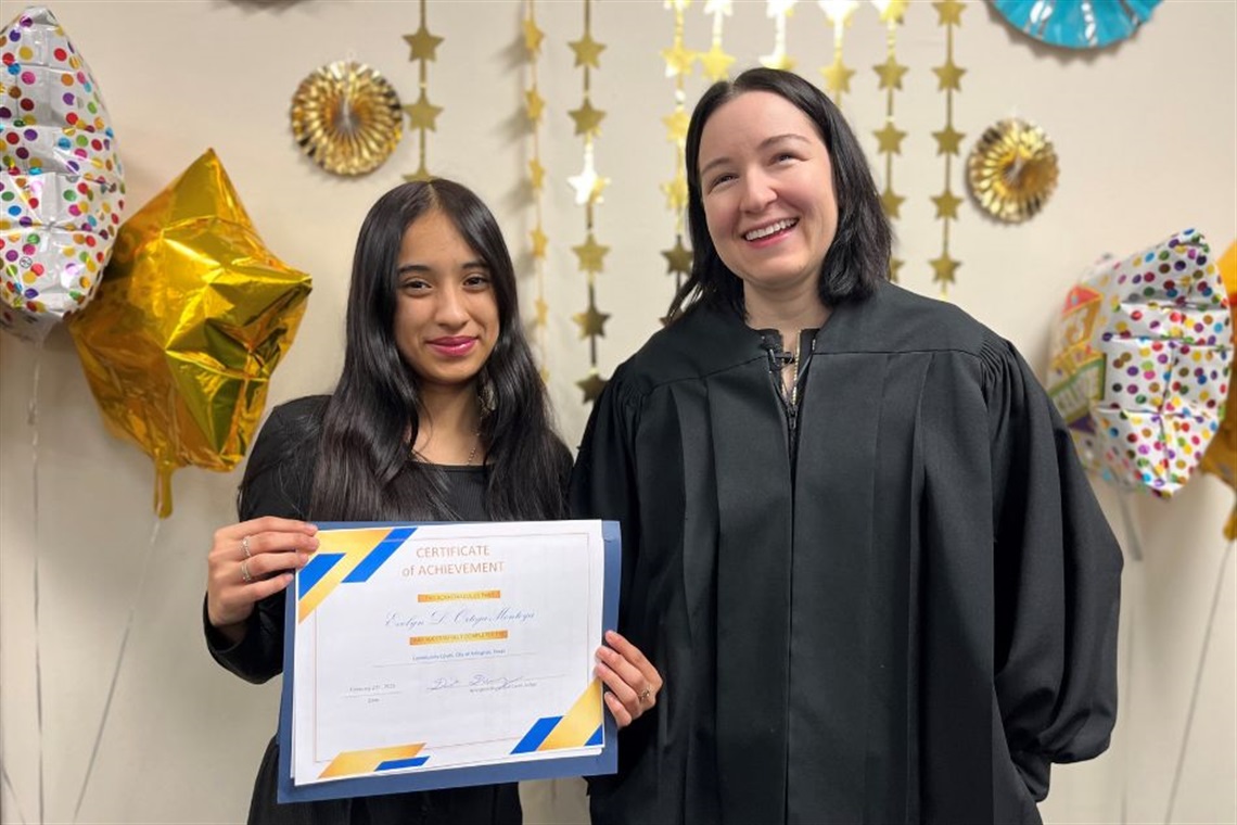 A participant graduates from the Community Court in 2025