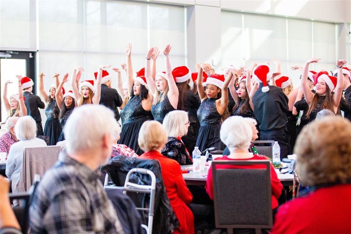 Dancers at the 2025 Mayor's Holiday Lunch at ACTIV