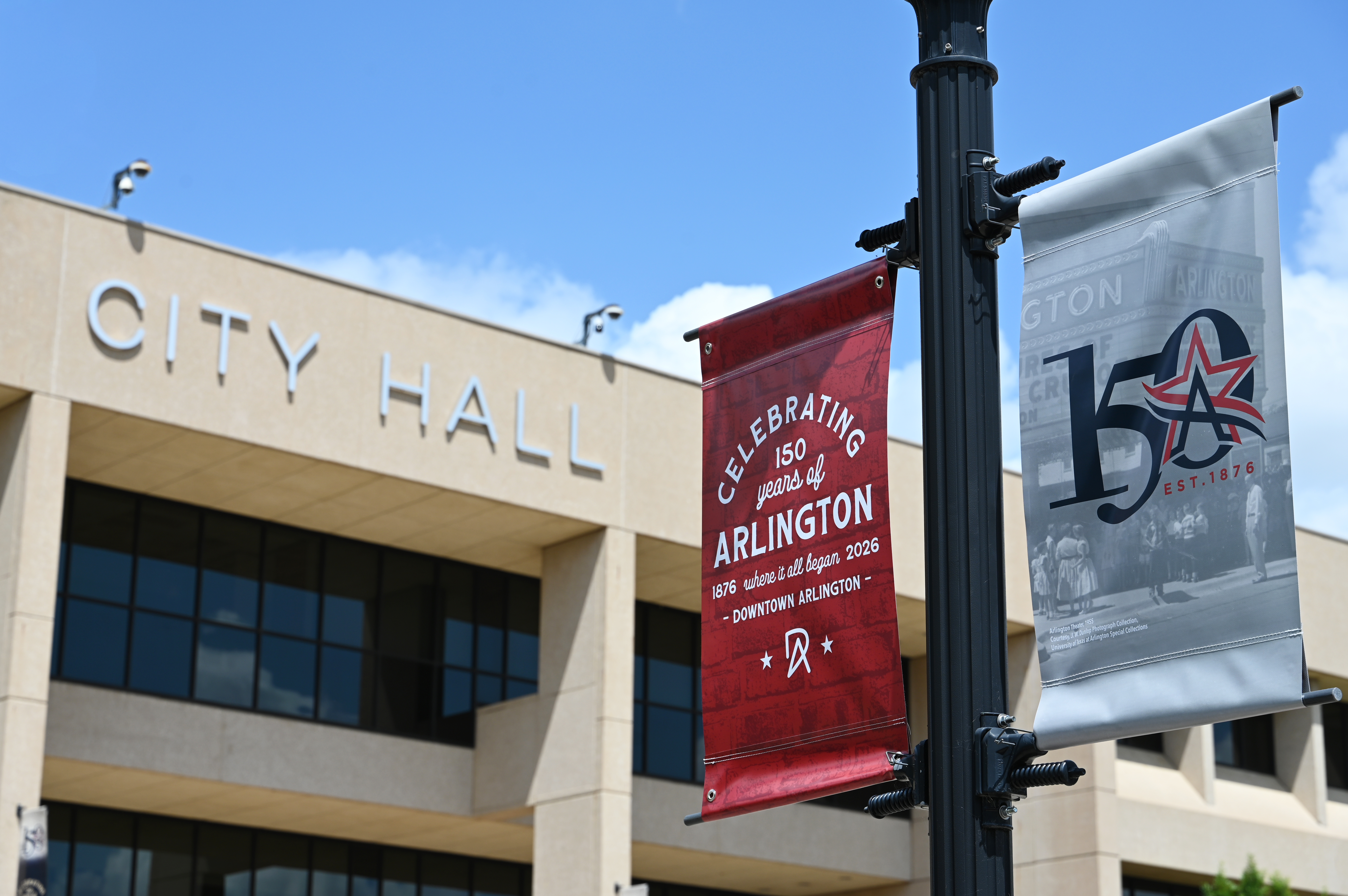 Red banner on left with white text that reads 