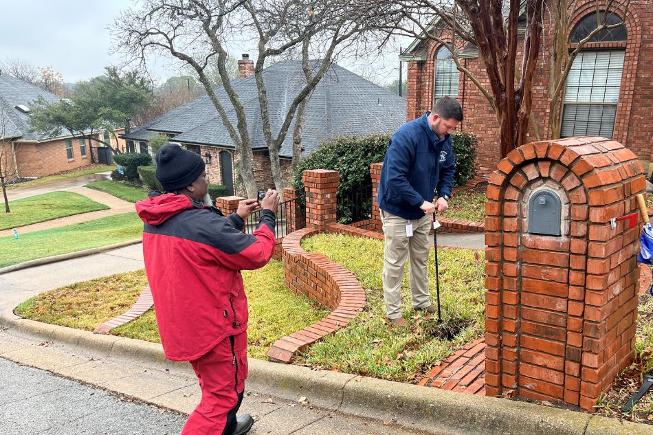 Richie Everhart with Arlington Water Utilities provides a demonstration to NBC 5 on how residents can shut off their water in an emergency.