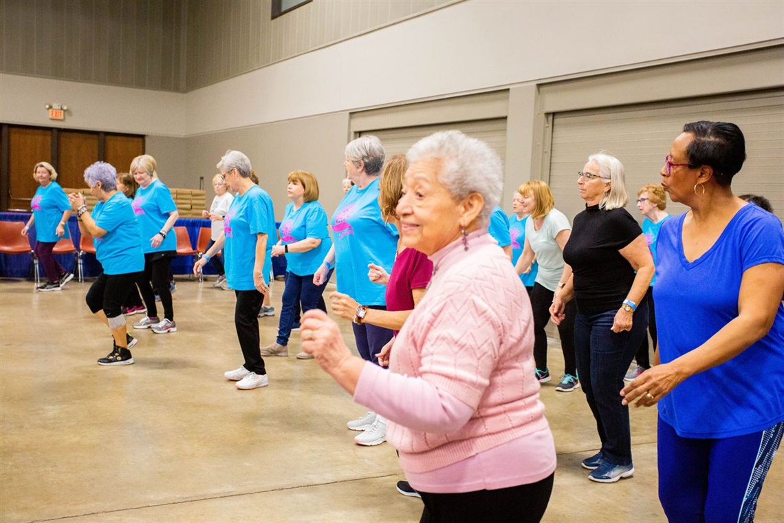Attendees dancing at the City of Arlington's Aging Well Expo