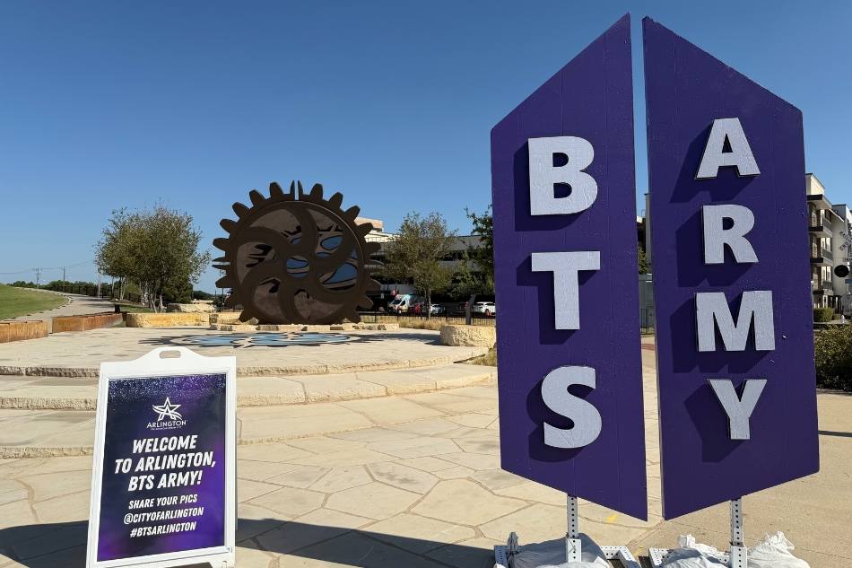 BTS ARMY logo photo op at Rotary Dream Park