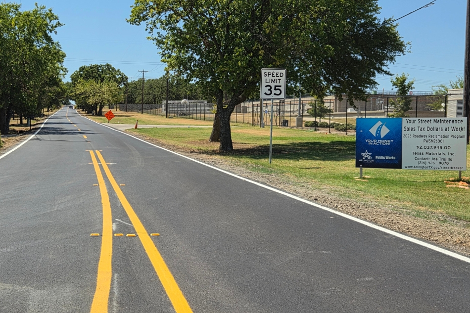 Russell Curry Road was improved from Eden Road to US-287 Frontage Road in July 2026.)