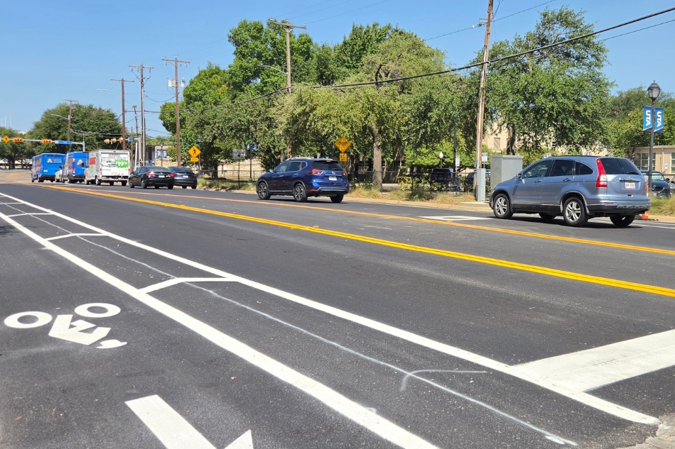 UTA Boulevard/Border Place was improved from Cooper Street to Mesquite Street in July 2026.
