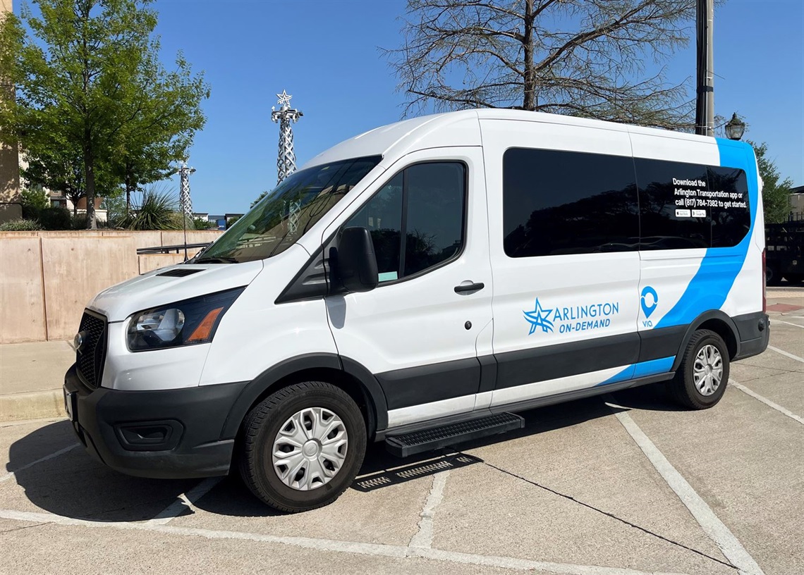 Arlington Express on-demand public transportation service in Downtown