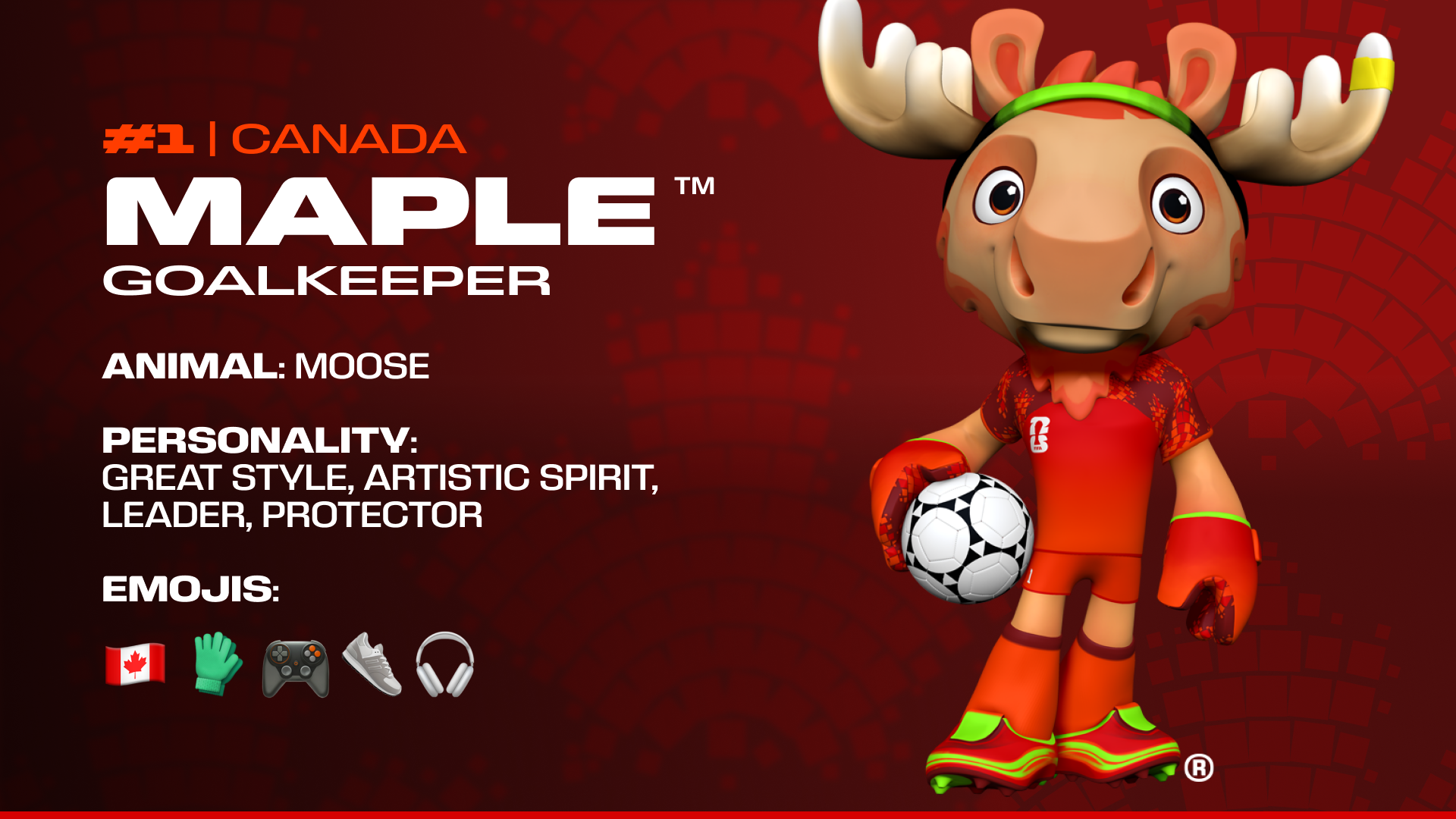Description of the Mascot Moose Canada