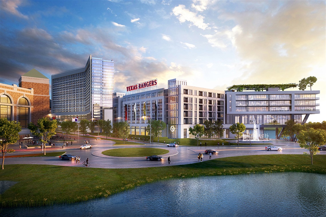 Rendering of the exterior of One Rangers Way 