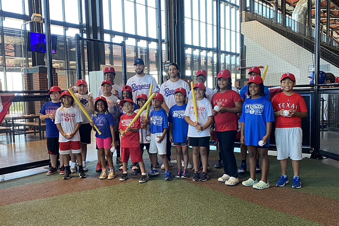 Ranger Youth Academy with players at Oatly Park opening