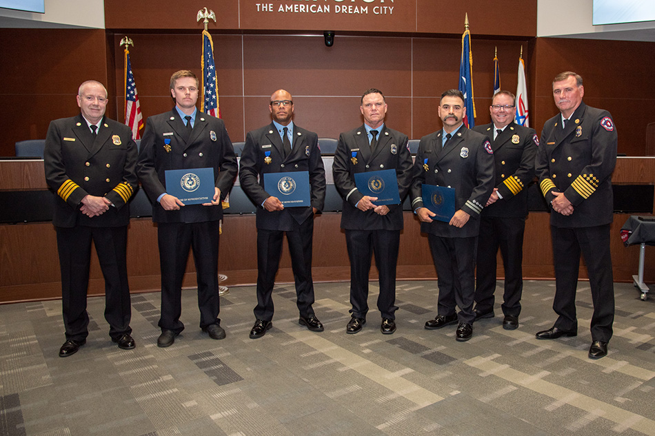 Arlington Fire Awards Medal of Valor to Four for Heroic Worker Rescue ...