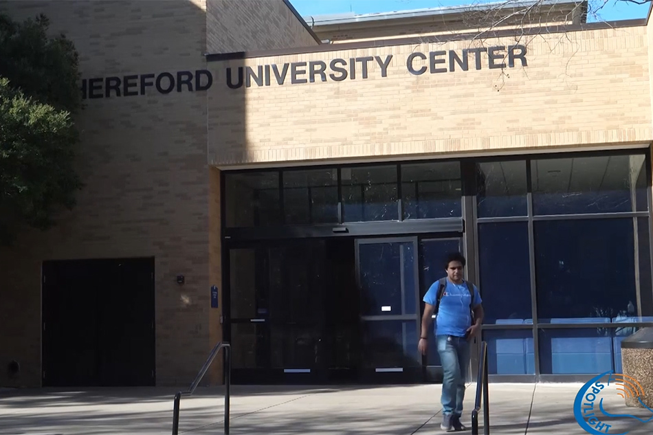 Entrance to E.H. Hereford University Center on the campus of the University of Texas at Arlington