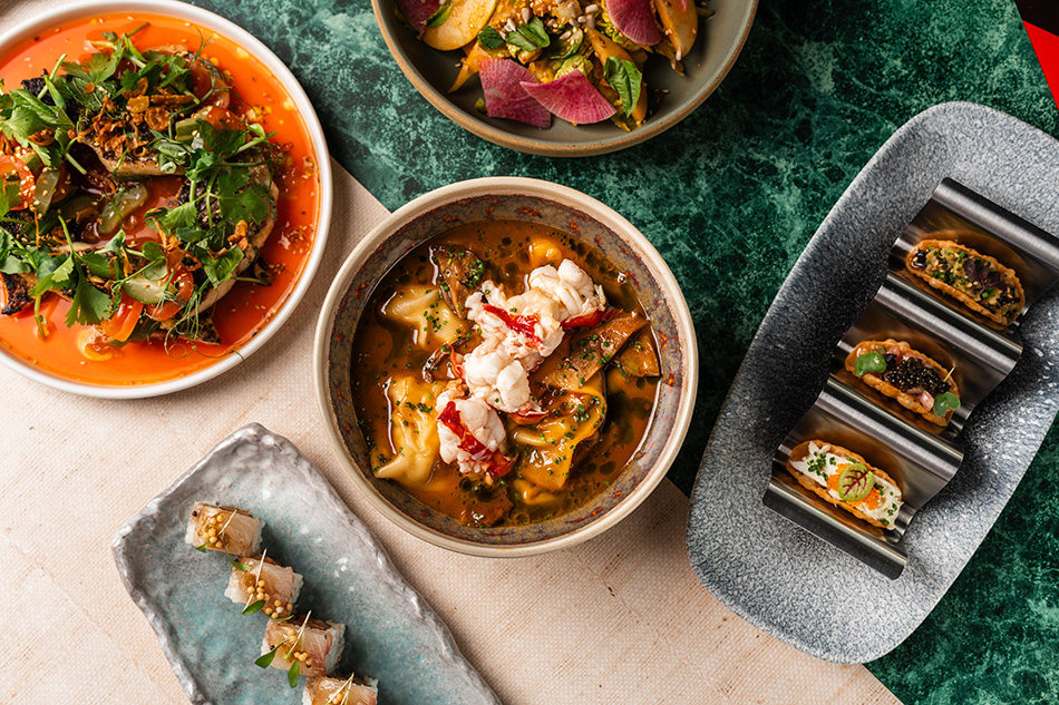 a group of dish offerings at Soy Cowboy (Credit: Brian Kennedy) 