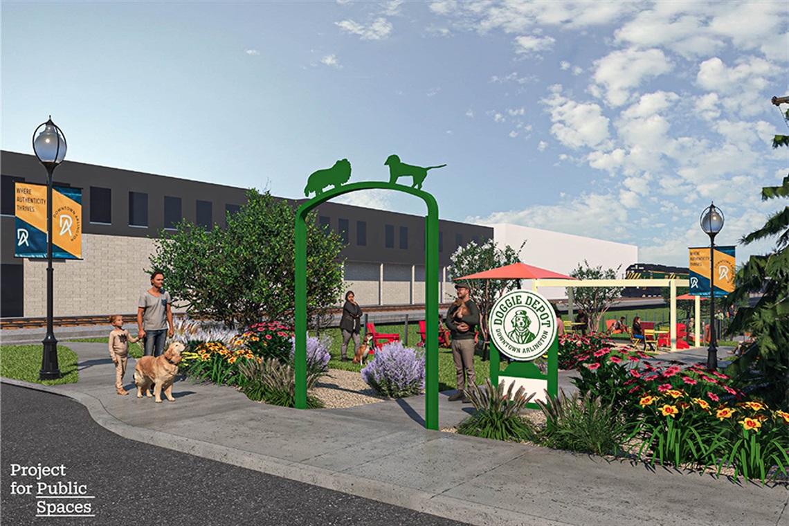 Doggie Depot dog park rendering