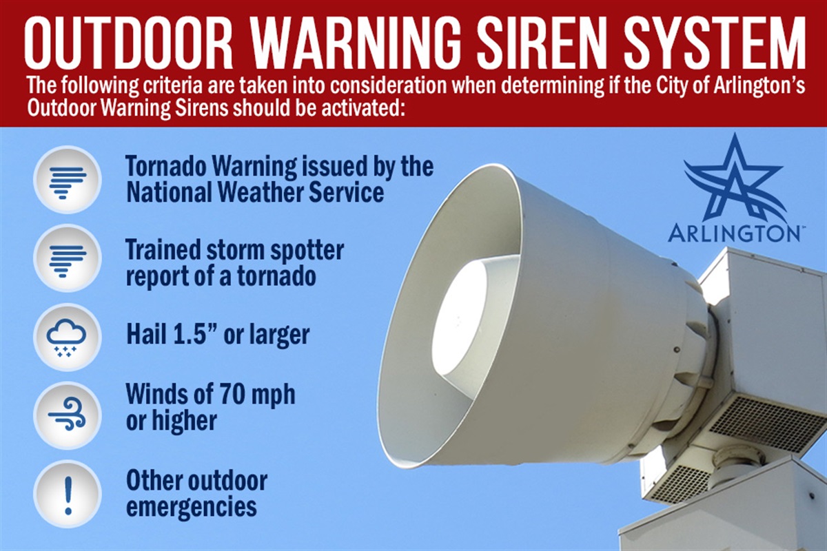 What to Know Arlington’s Outdoor Warning Siren System City of