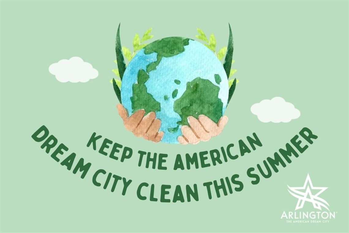 Green background with hands holding earth with the graphical overlay, 