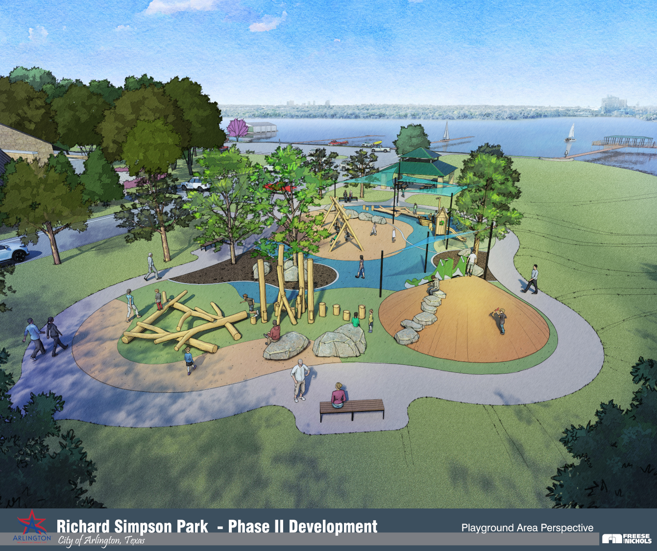 Rendering of Richard Simpson Park playground plan