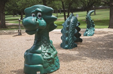 Nessie climbing structure at Allan Saxe Park