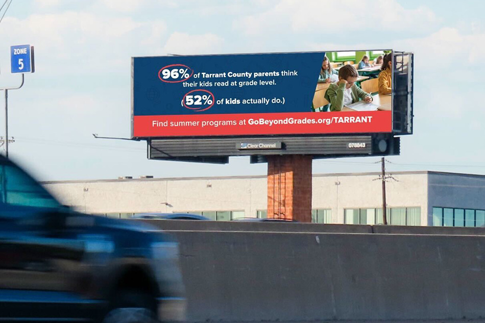 Go Beyond Grades highway billboard Go Beyond Grades highway billboard