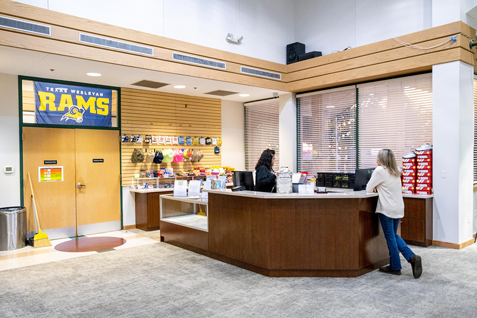 Arlington Tennis Center clubhouse front desk after 2024 renovations