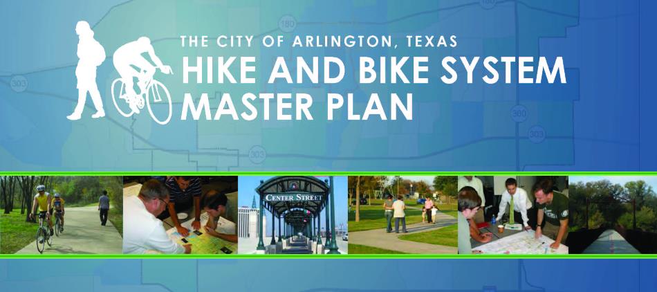 The cover page for the City of Arlington Hike and Bike System Master Plan.